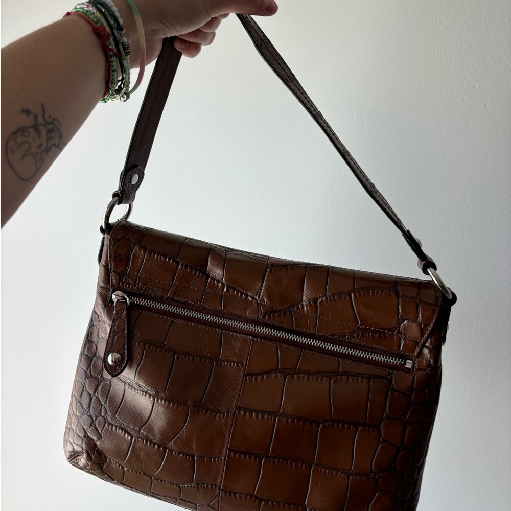 Coach 17646 Brown Crocodile Should Bag - Picture 6 of 6